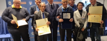 Benemerenze LND: il Presidente Tisci a Roma col Segretario Mancini per la cerimonia di premiazione dei pugliesi