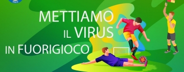 Uno slogan contro la diffusione del Covid-19: mettiamo il virus in fuorigioco
