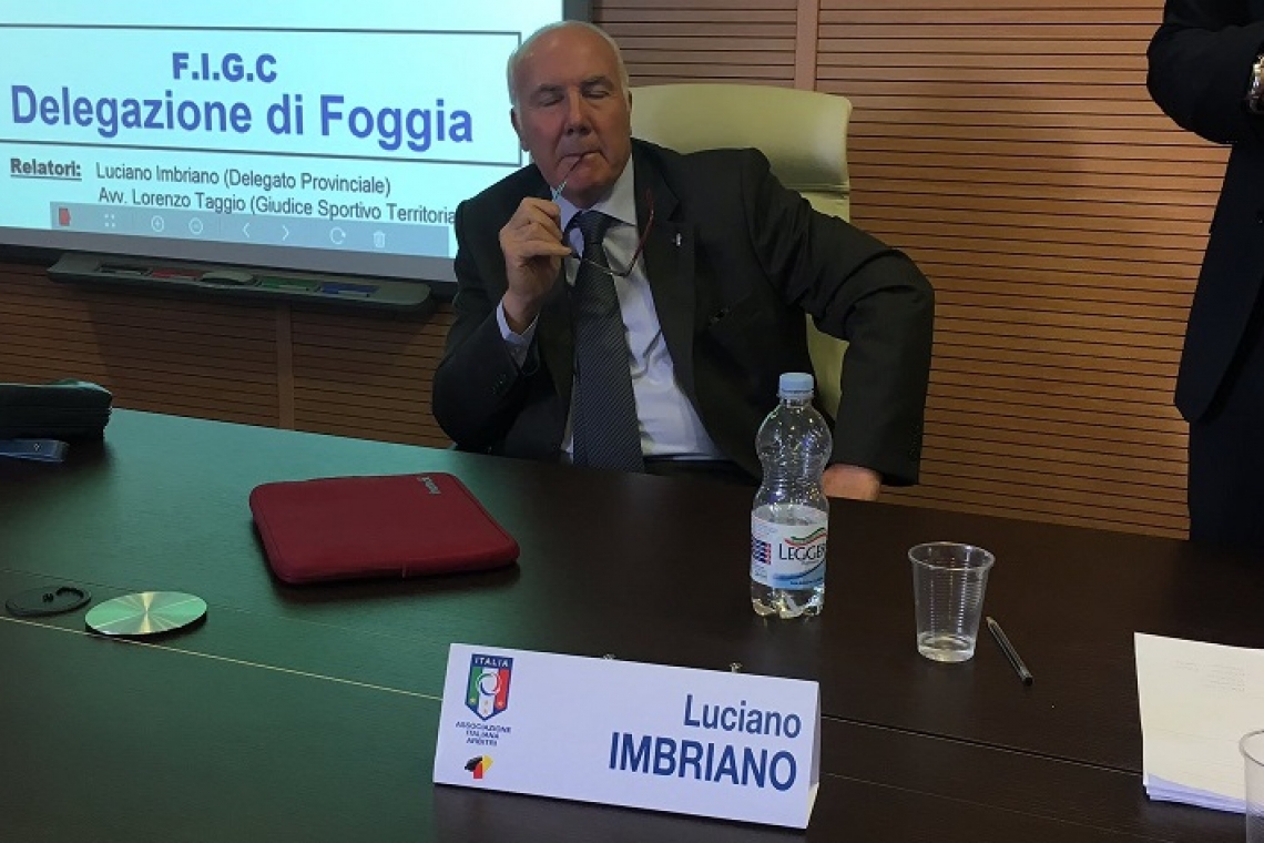 Grave lutto nel calcio pugliese: ci ha lasciato il Delegato di Foggia Luciano Imbriano 