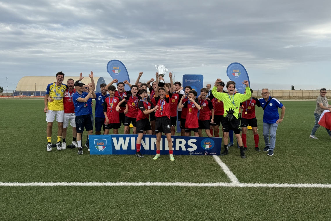 L’Uniti per Cerignola si laurea campione regionale Giovanissimi U14 battendo l’Atletico Racale 2-1 in finale 