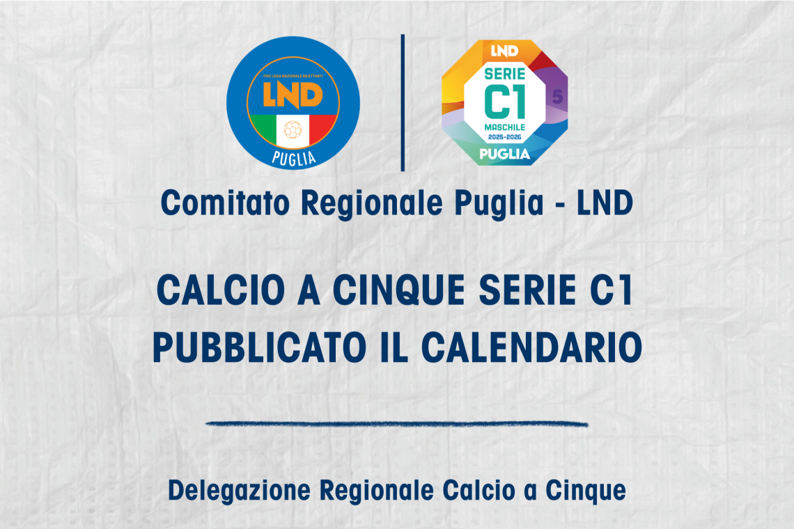 Serie C1 di Calcio a Cinque: pubblicato il calendario 2025/2026