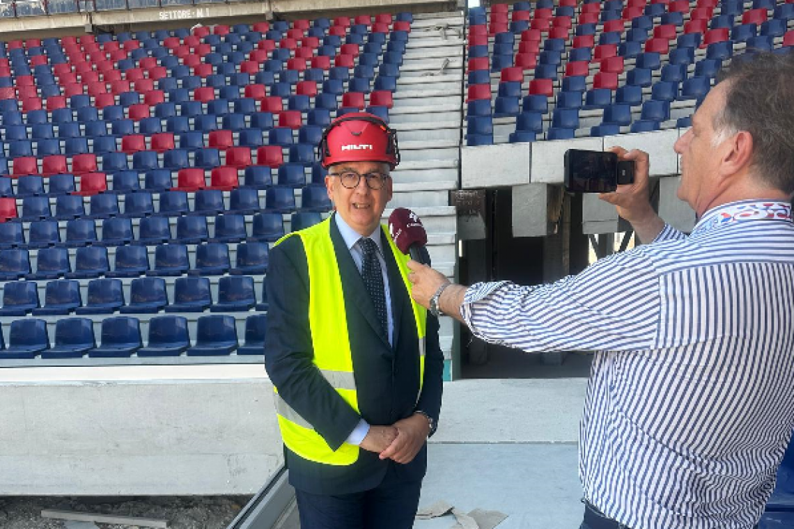 Taranto 2026, sopralluogo della LND Puglia allo Stadio "Erasmo Iacovone". Tisci: «Un gioiello per Taranto, la Puglia e l'Italia»